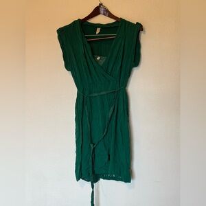 Anthropology Maeve Green Wrap Dress size M
